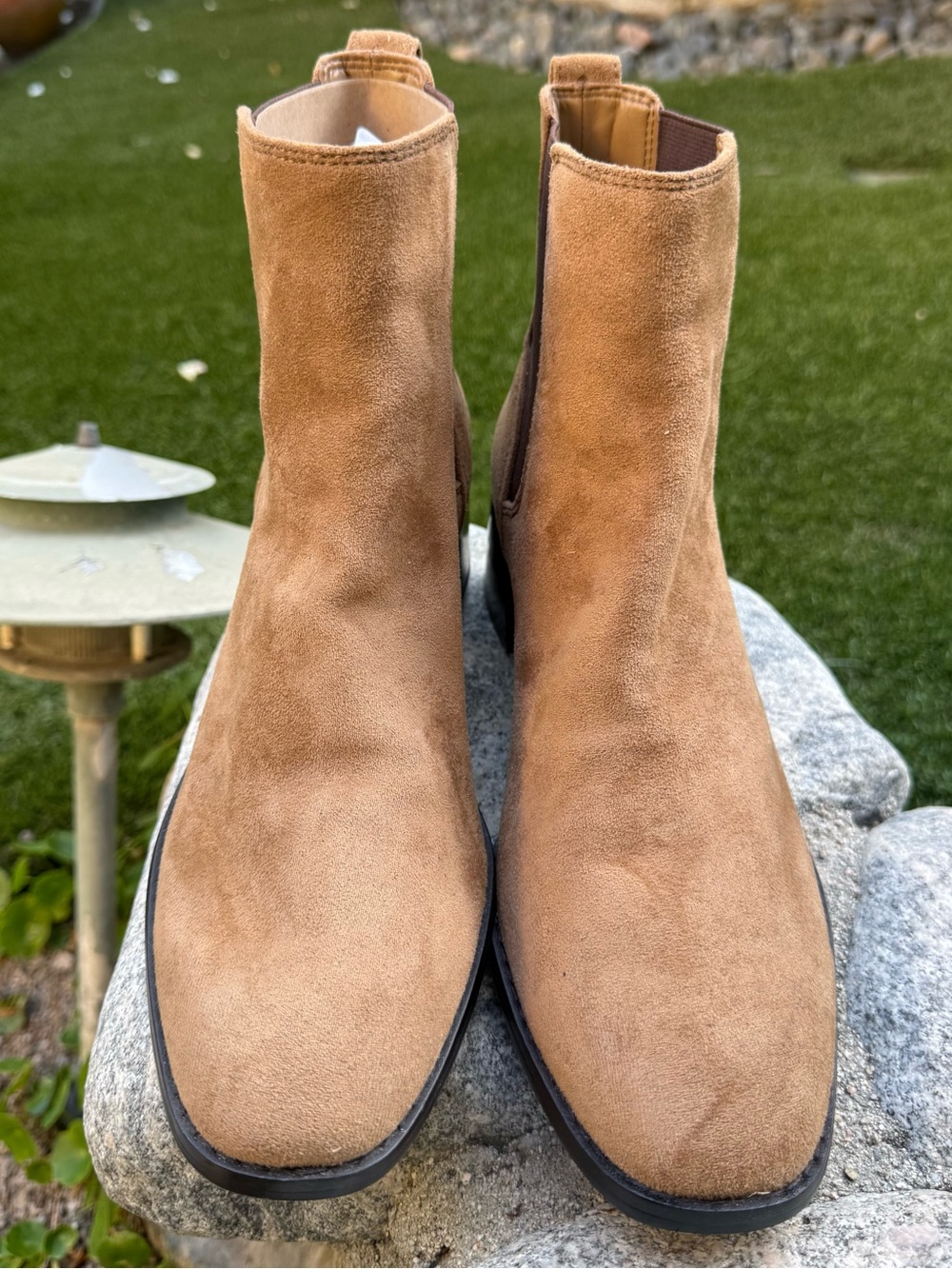 J.Crew Suede Chelsea Boots – Women’s 10 Camel Tan Leather Booties – Quiet Luxury